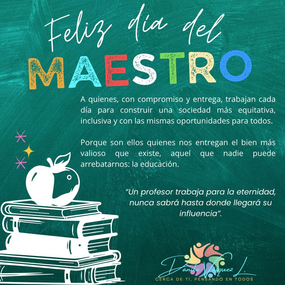 DaniloVsquezL1's tweet photo. 📌 #Sozoranga 

En este día especial, quiero expresar un profundo y sincero homenaje a todos los maestros y maestras del querido cantón Sozoranga, tanto a quienes continúan en las aulas como a quienes, con honor, hoy gozan de su merecida jubilación. https://t.co/UkkGUtzq9g