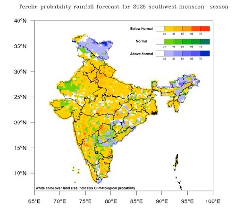 Hyderabadrains's tweet image. 🌡️ SCORCHING SUMMER… BUT SOME GOOD NEWS FOR 𝟐𝟎𝟐𝟔 𝐌𝐎𝐍𝐒𝐎𝐎𝐍!🌧️

As per today’s long-range forecast by IMD: #TELANGANA is likely to receive Normal to Above Normal rainfall 💥

👉Central (Incl #Hyderabad), South &amp;amp; East Telangana expected to get better rains

👉North