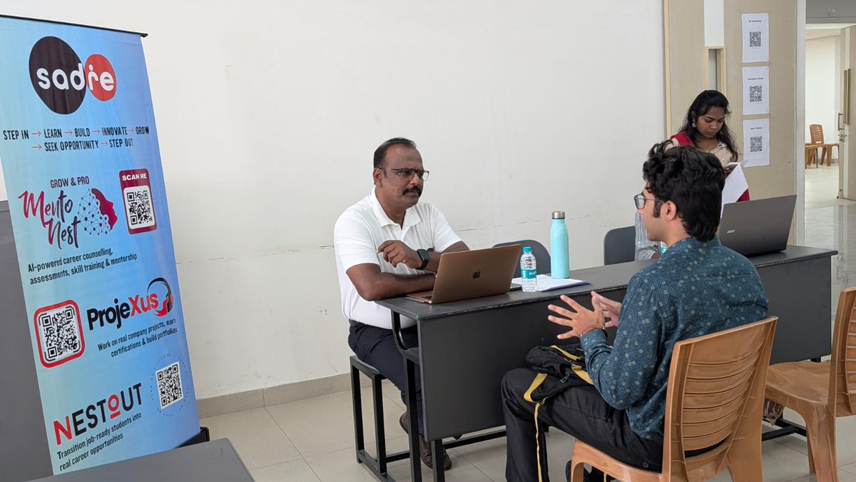 gnanaraj's tweet photo. Great experience at the Mega Job Fair!
✅ 8+ students shortlisted
✅ Connected with 20+ companies
✅ Met many talented students

We also launched NestOut- our AI-powered talent platform.

✅ 10 students enrolled
✅ Assessments completed
#NestOut #hiring #talentdiscovery #careers https://t.co/5JHZ9emYkR