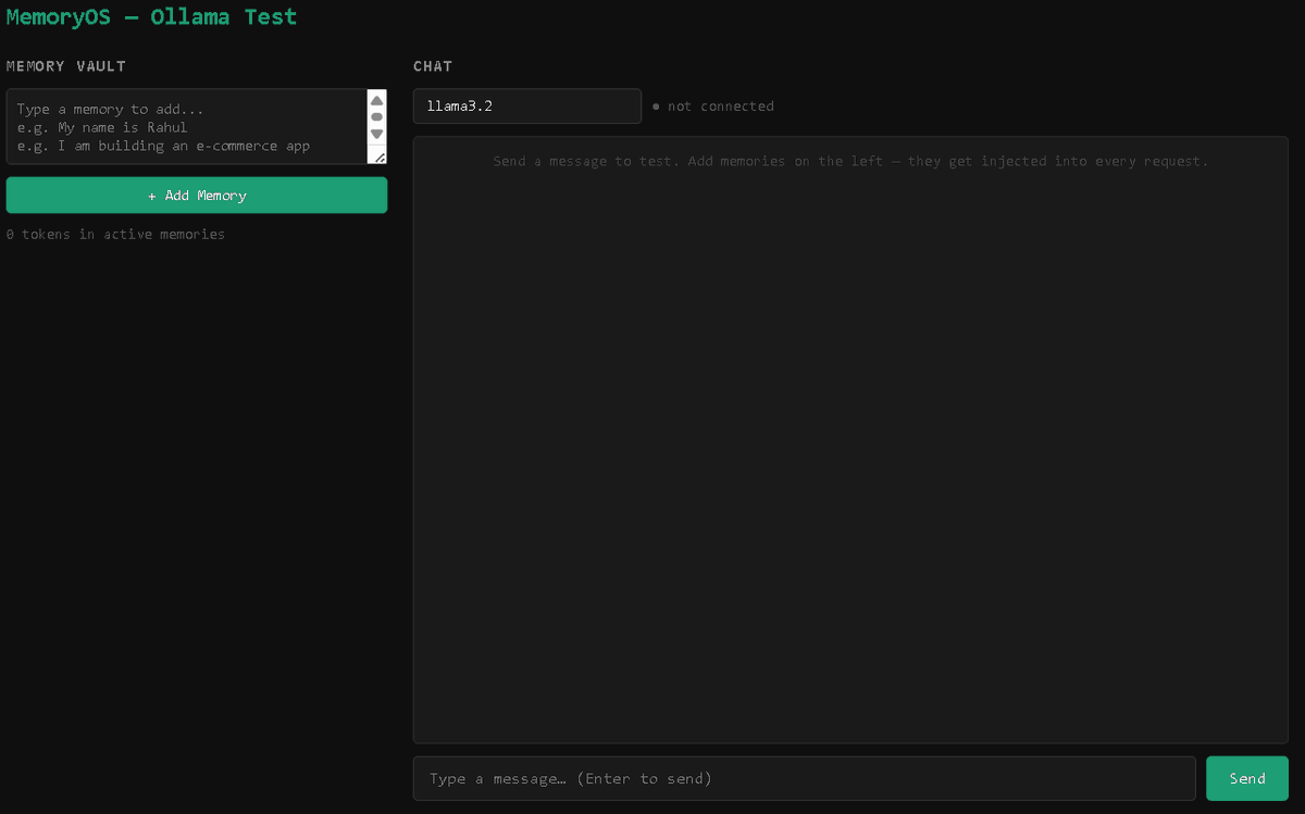 Anoop670's tweet photo. LLMs are smart, but forget everything.

New chat = reset. No memory.

Not a bug — context window limit.

So I’m building:
→ store chats
→ retrieve context
→ feed it back
Goal: memory-aware LLMs.
#AI #LLM #GenAI #BuildInPublic https://t.co/dzpLMOAW6I