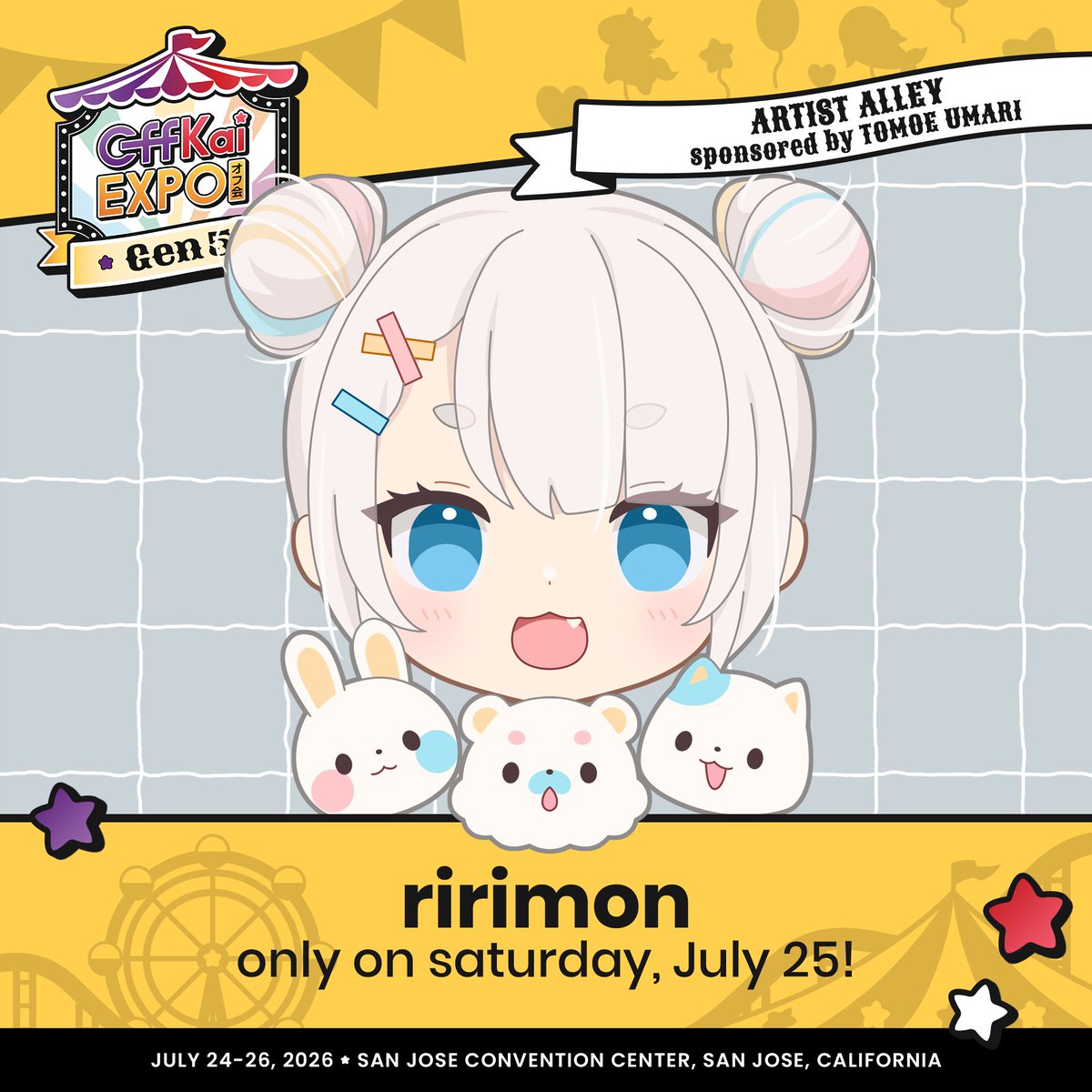 ririimon's tweet image. yippee I'll be heading to OffKai for the first time ✨ I'll have official collab rubber keychains, new fanmerch, and handmade vtuber-themed bracelets. I can't wait! #Offkaigen5