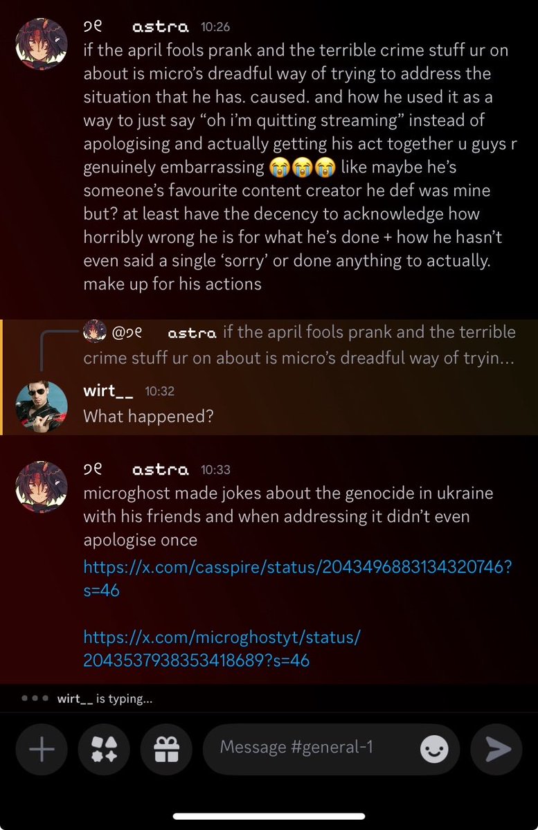 astradoons's tweet image. got banned from microghost’s discord server for bringing up his actions who woulda thought #microghost #ADDRESSME
