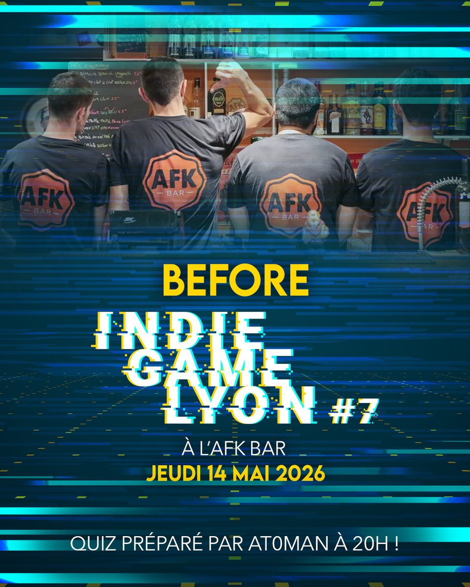 IndieGameLyon's tweet photo. Comme d’habitude, @le_AFK_bar accueillera la soirée du before !

🟡à 20h00 : Quiz spécial jeux indépendants préparé par @At0man38 de l'équipe de Indie Game Lyon.

Des lots à gagner grâce à @Trollune et @LibrairiesAlbum !

#gamedev #indiedev #indiegame #IndieGameDev

1/2 https://t.co/zxjykmvxbA