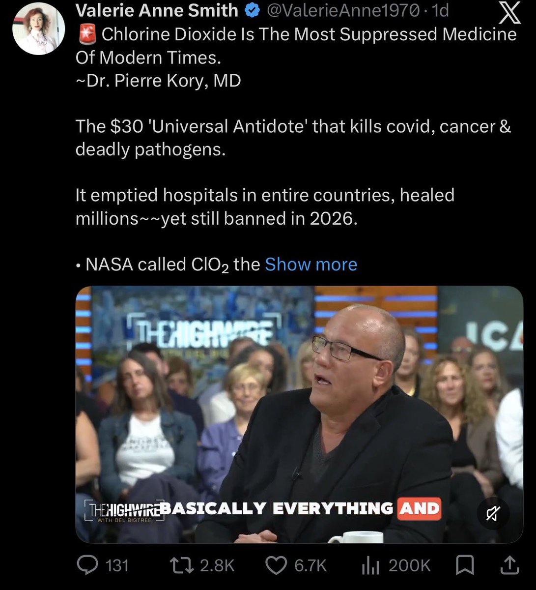 QuackDetector's tweet photo. “Bleach kills basically everything”

Are quacks getting dumber, or is it their followers?

#QuackKory https://t.co/4TXEWmF3ua