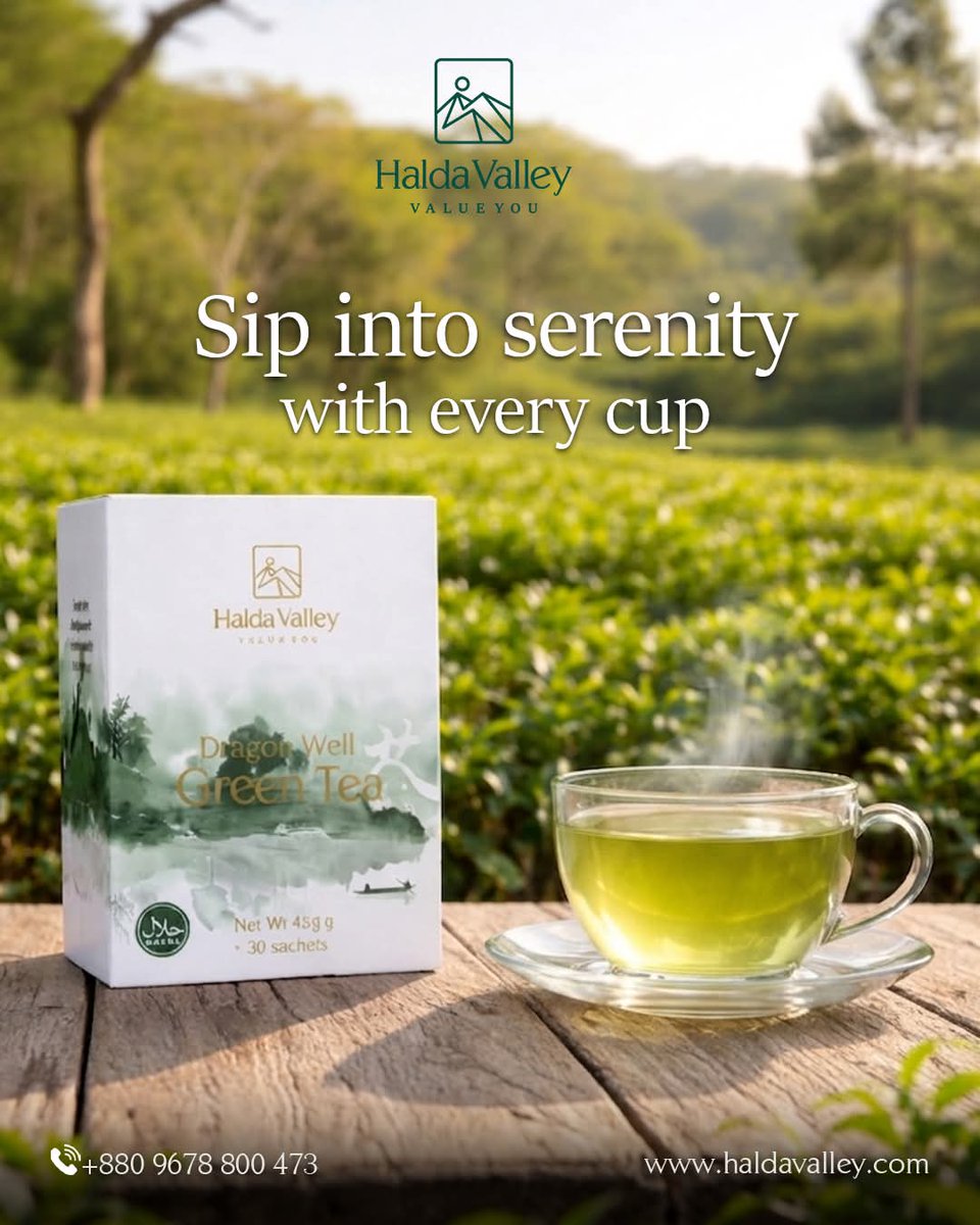 Clean, simple, and refreshing — just how green tea should be 🌿
Dragon Well Green Tea offers a natural taste that keeps you energized and balanced throughout your busy day.

#GreenTea #dragonwelltea #tealovers #RefreshYourDay  #teatime 🍵

Order now at haldavalley.com