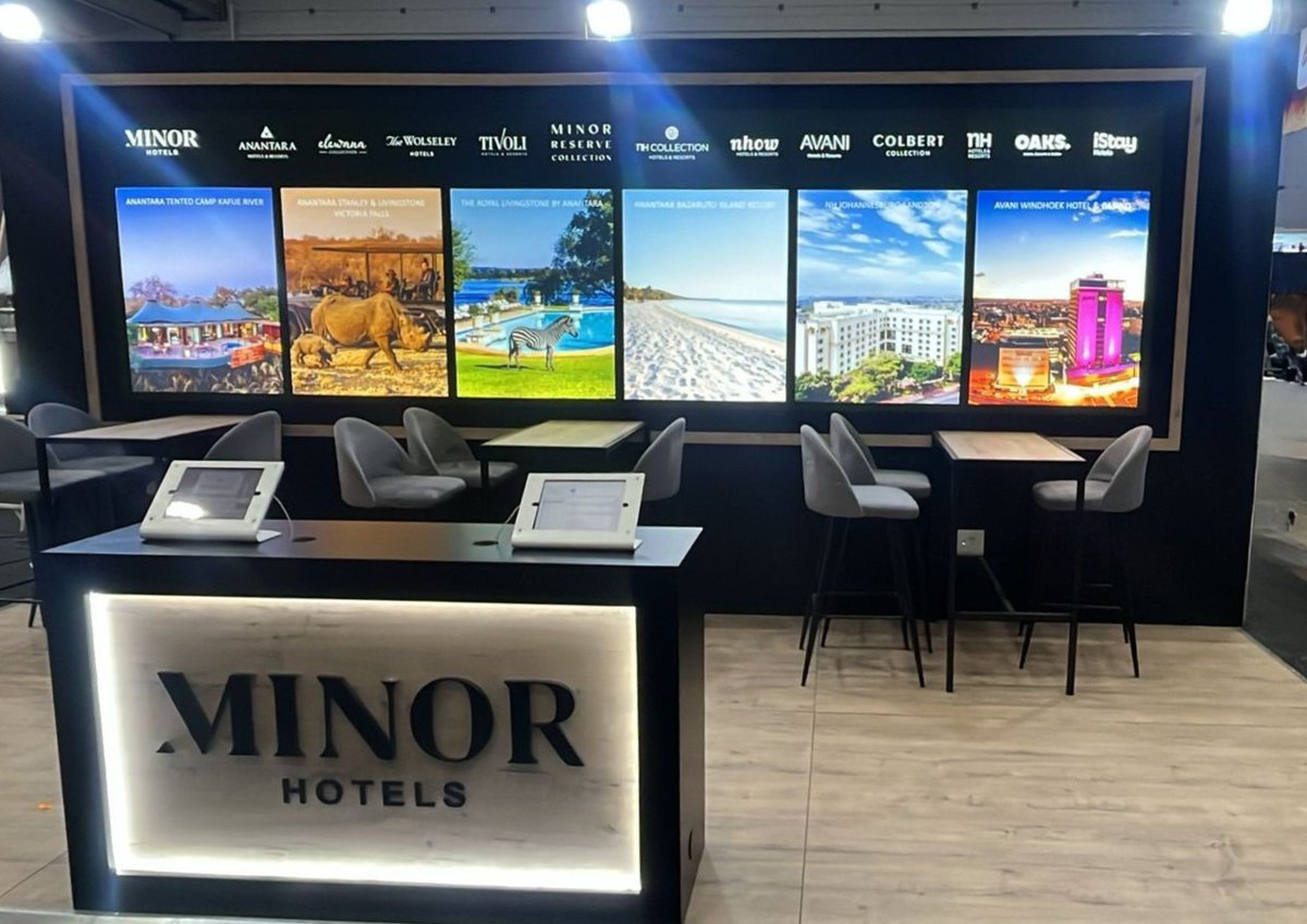 Minor Hotels’ stand at <a href="/WTM_Africa/">WTM Africa</a>  showcased their portfolio of hotel brands through bright, beautiful, and impactful visuals. We look forward to continuing our collaboration and bringing your next sophisticated stand to life.
#SSQDesign #WTMAfrica #WTM26 #WTM