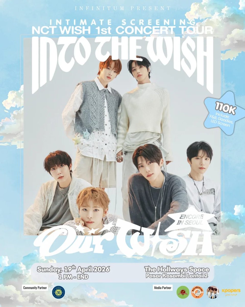 wishzenbandung's tweet photo. (Community Partner)

𝙄𝙣𝙩𝙞𝙢𝙖𝙩𝙚 𝙎𝙘𝙧𝙚𝙚𝙣𝙞𝙣𝙜 𝙉𝘾𝙏 𝙒𝙄𝙎𝙃 1𝙨𝙩 𝘾𝙊𝙉𝘾𝙀𝙍𝙏 𝙏𝙊𝙐𝙍 ‘𝙄𝙉𝙏𝙊 𝙏𝙃𝙀 𝙒𝙄𝙎𝙃 : 𝙊𝙪𝙧 𝙒𝙄𝙎𝙃’ 𝙀𝙉𝘾𝙊𝙍𝙀 𝙄𝙉 𝙎𝙀𝙊𝙐𝙇 𝙗𝙮 @infinitum_event

🗓Sun, April 19th '26
🕐 1PM
📍The Hallway Space
🔗https://t.co/f2JfZOaszP https://t.co/qRLzwXM4tk