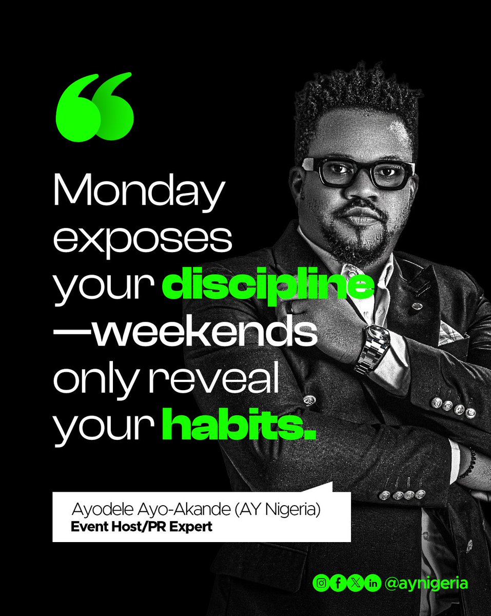 #MondayMotivation Monday doesn’t lie. It exposes your discipline. After ...