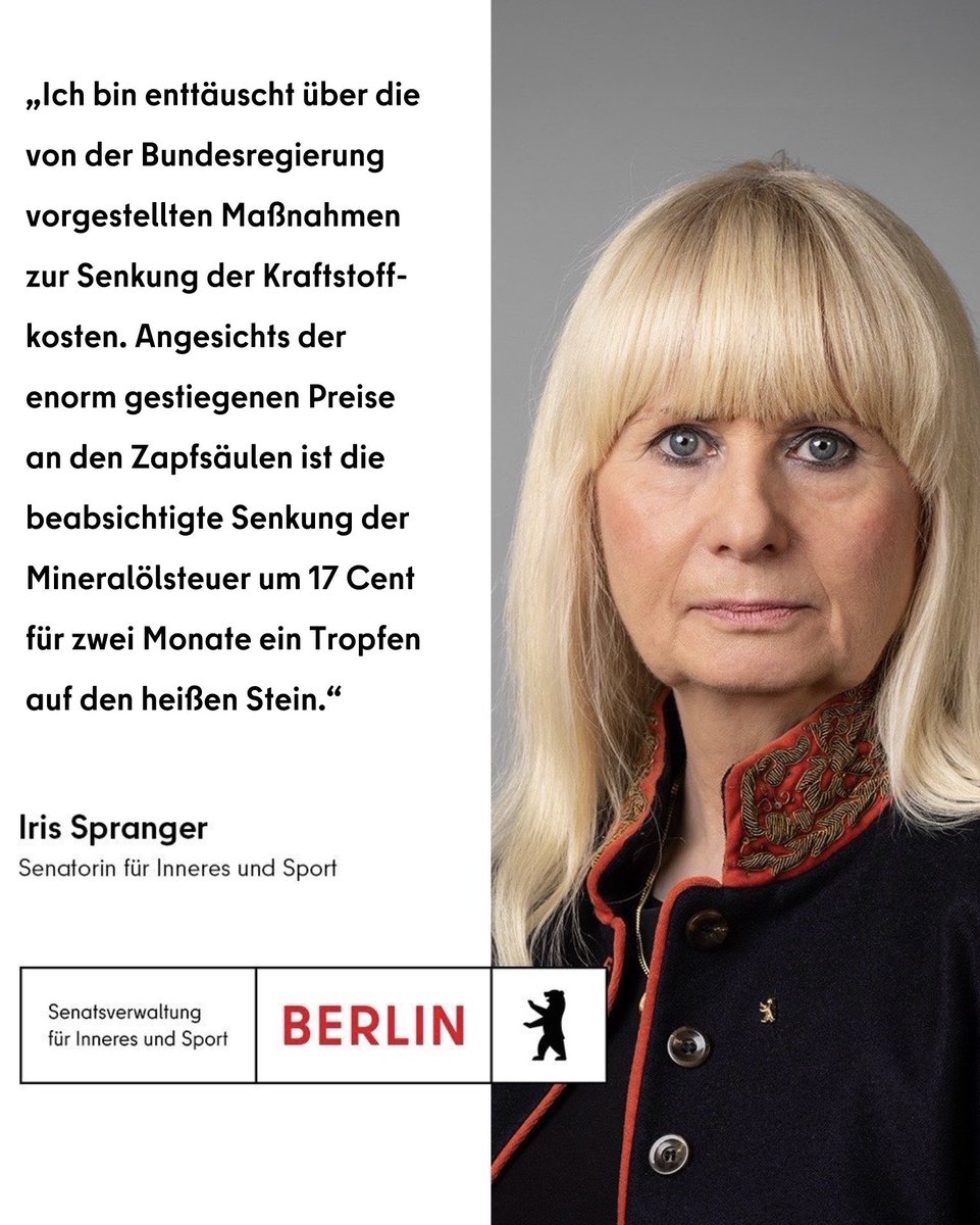 Senatsverwaltung für Inneres und Sport tweet media