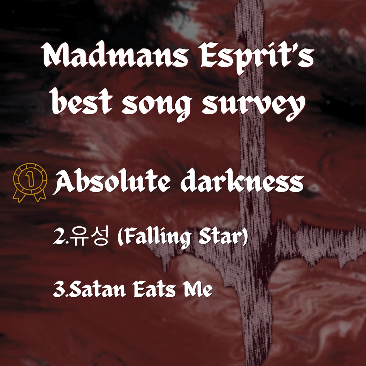 MadmansEsprit_W's tweet photo. Result of the best song survey! 🎉
Thank you all for your votes. We will share more soon 🤫 https://t.co/HzJeaVyVXW