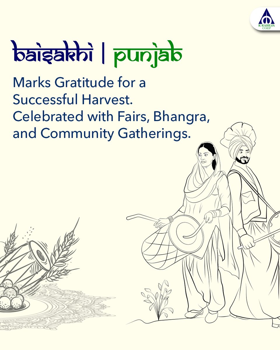 KRaheja_Corp's tweet image. Celebrating new beginnings across India, guided by tradition, strengthened by community, and filled with optimism.​

On behalf of everyone at K Raheja Corp, wishing you positivity and prosperity.​

#KRahejaCorp #Festivals #Baisakhi #Vishu #Puthandu #PoilaBaisakh #BohagBihu