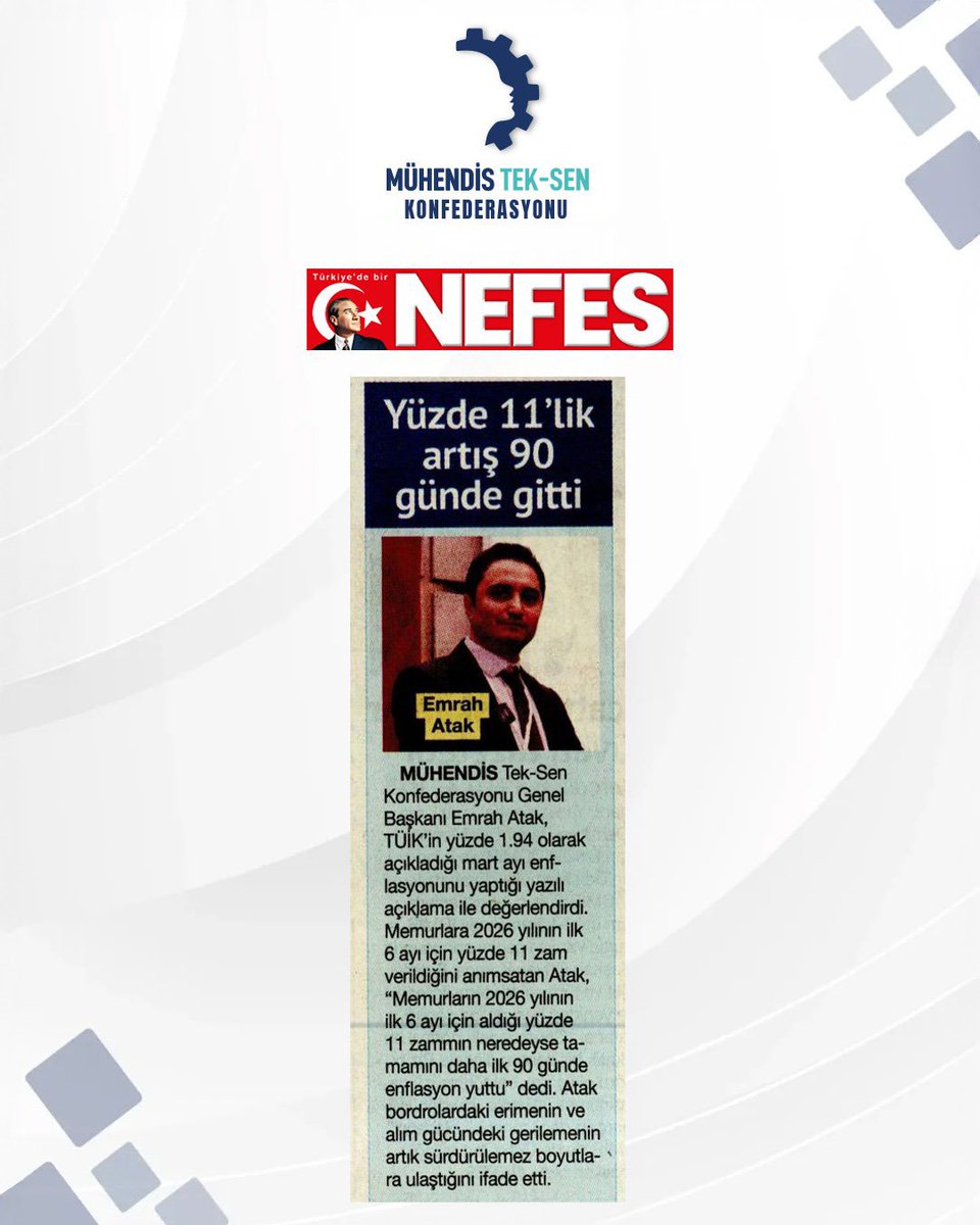Mühendis Tek-Sen Konfederasyonu tweet media