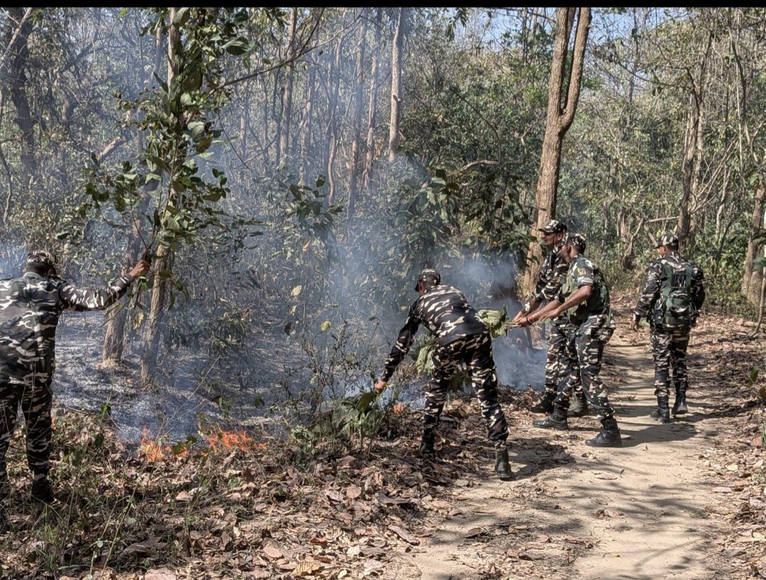 9BnSSB_INDIA's tweet photo. कार्मिकों की तत्परता से जंगल की आग पर नियंत्रण स्थापित कर जनजीवन एवं पर्यावरण की सुरक्षा सुनिश्चित की गई।
#SSB_INDIA
#FTRSSBLUCKNOW #SSBSHQGKP
#ForestFireControl #RapidResponse #EnvironmentalSafety #NationFirst https://t.co/Bcq2zWMV4k