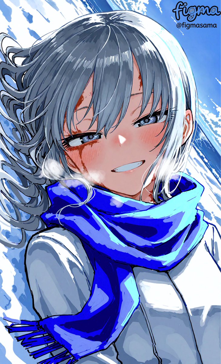 figmasama's tweet image. “Master, you're sneaking photos again...”
“Oh, you caught me? Then how about a smile?”
（Honestly, the blue scarf just looks better after all. ）
#TeachingFeeling