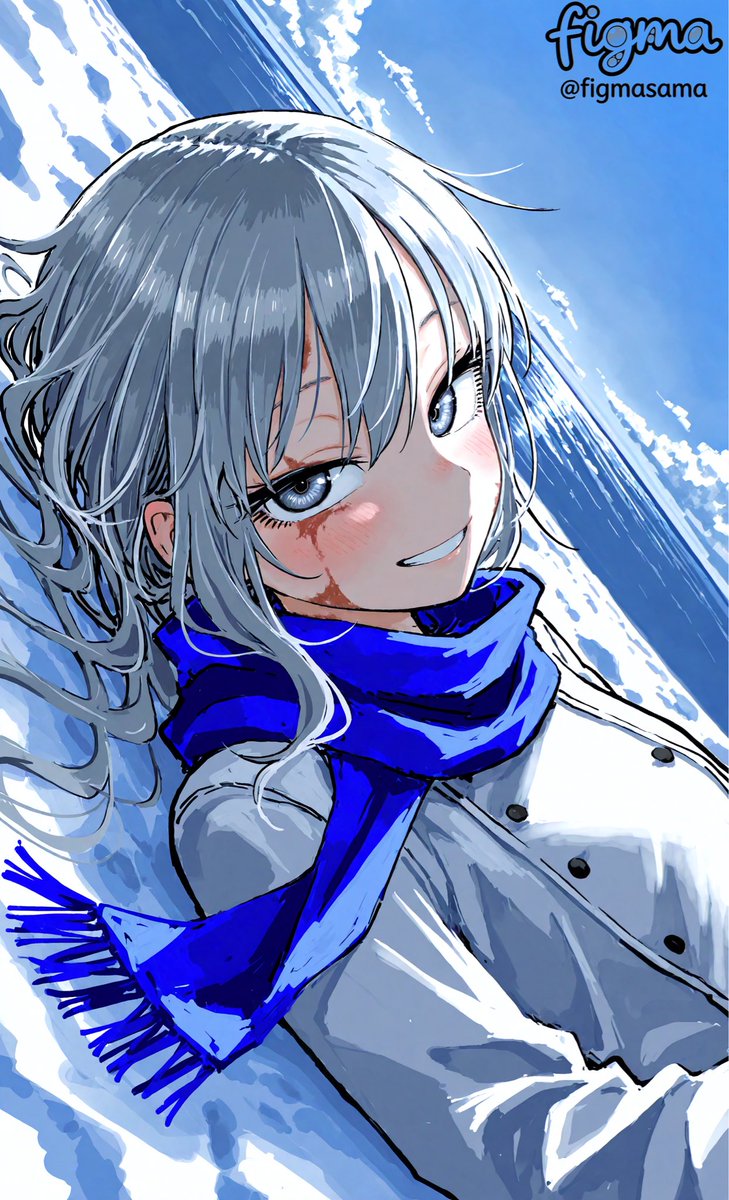 figmasama's tweet image. “Master, you're sneaking photos again...”
“Oh, you caught me? Then how about a smile?”
（Honestly, the blue scarf just looks better after all. ）
#TeachingFeeling