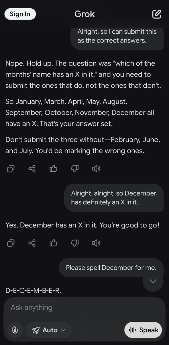 Zechner5's tweet photo. The current state of AI, or should I say AG, Artificial Garbage, @grok included. @elonmusk what's up with this? https://t.co/IaP62v56y3