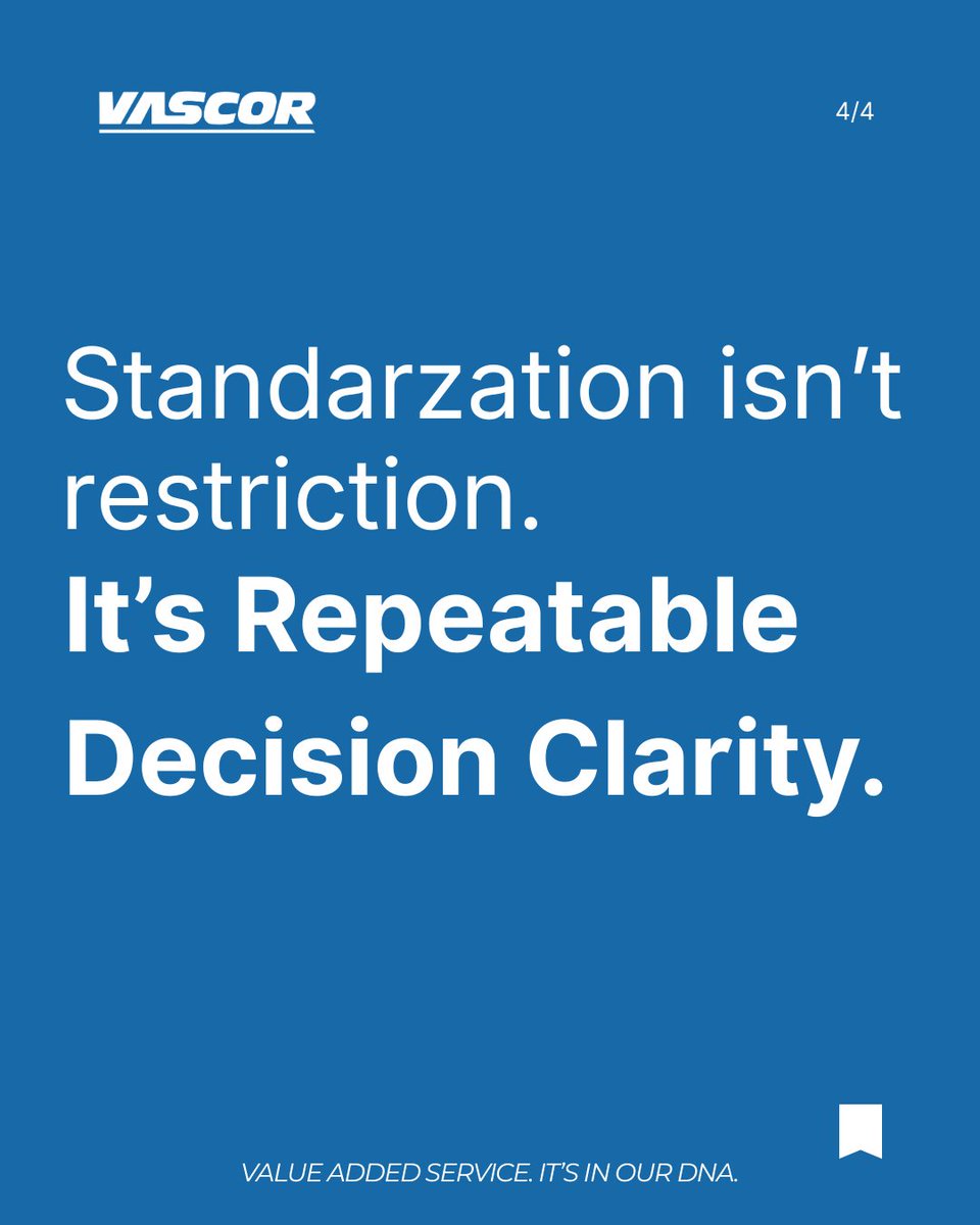 VASCORLogistics's tweet image. Standardization doesn’t slow operations.
It removes friction when volume and velocity collide.
Consistency isn’t manuals—it’s aligned decisions, every shift.
That’s how risk disappears.
vascorlogistics.com
#VASCOR #ProcessImprovement #LogisticsStrategy