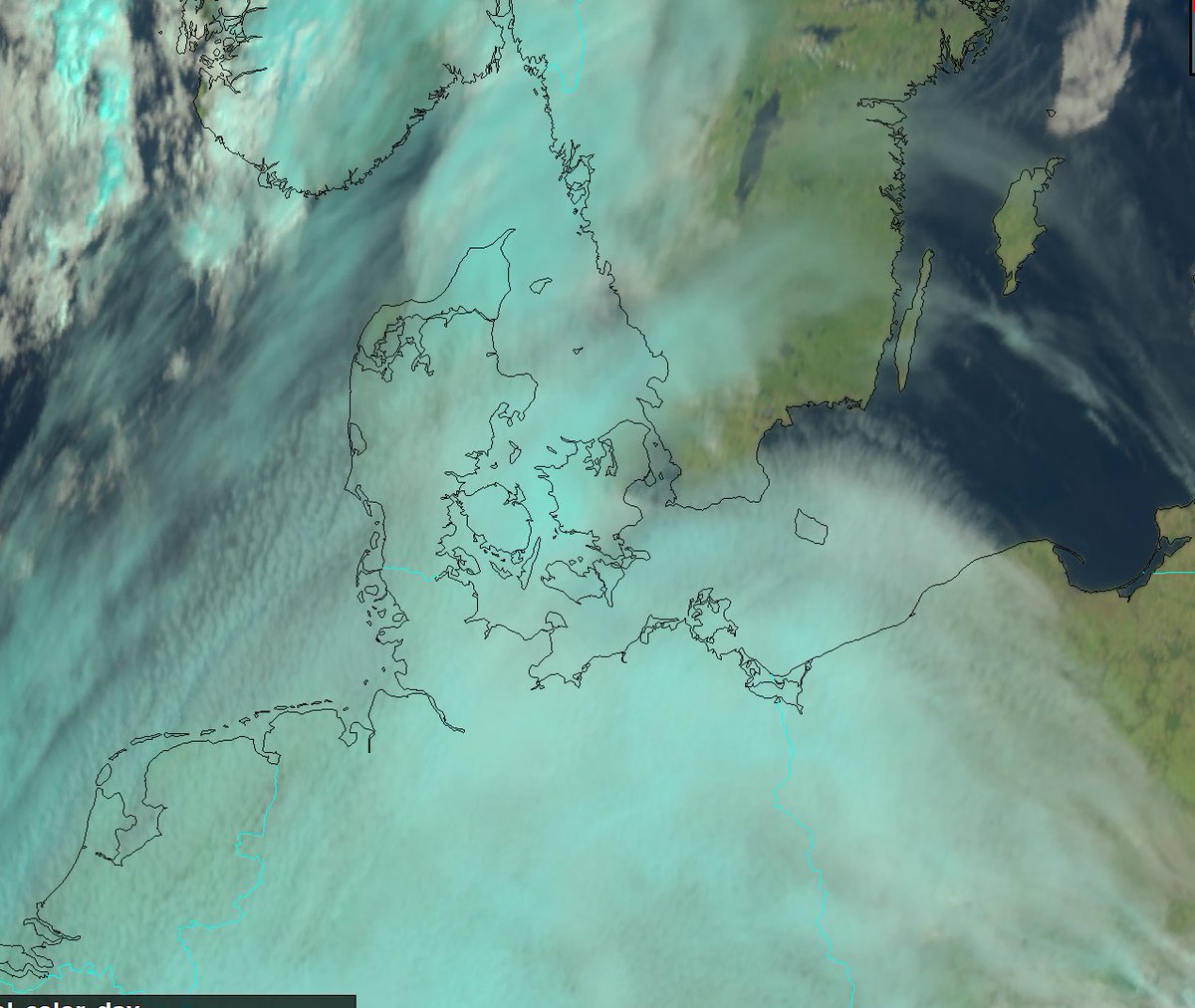 DMI-Radar verfolgt Wolken und Regen über Dänemark