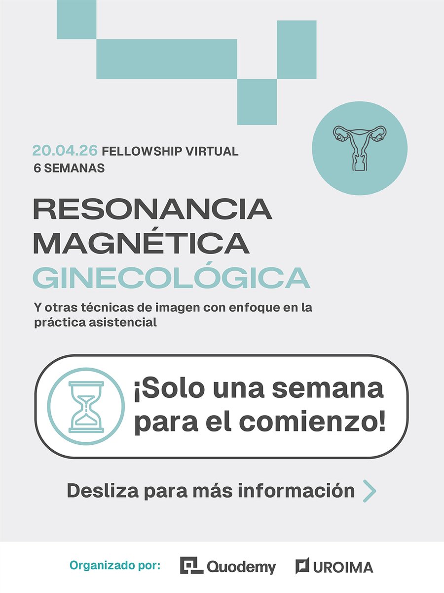 _uroima's tweet photo. ⏱️ En tan solo una semana comienza nuestro fellow "Resonancia Magnética Ginecológica y otras técnicas de imagen con enfoque en la práctica asistencial"

¿Te lo vas a perder? Inscríbete ahora en 👉 https://t.co/pxl97PsKKQ https://t.co/LsThgBE5Y8