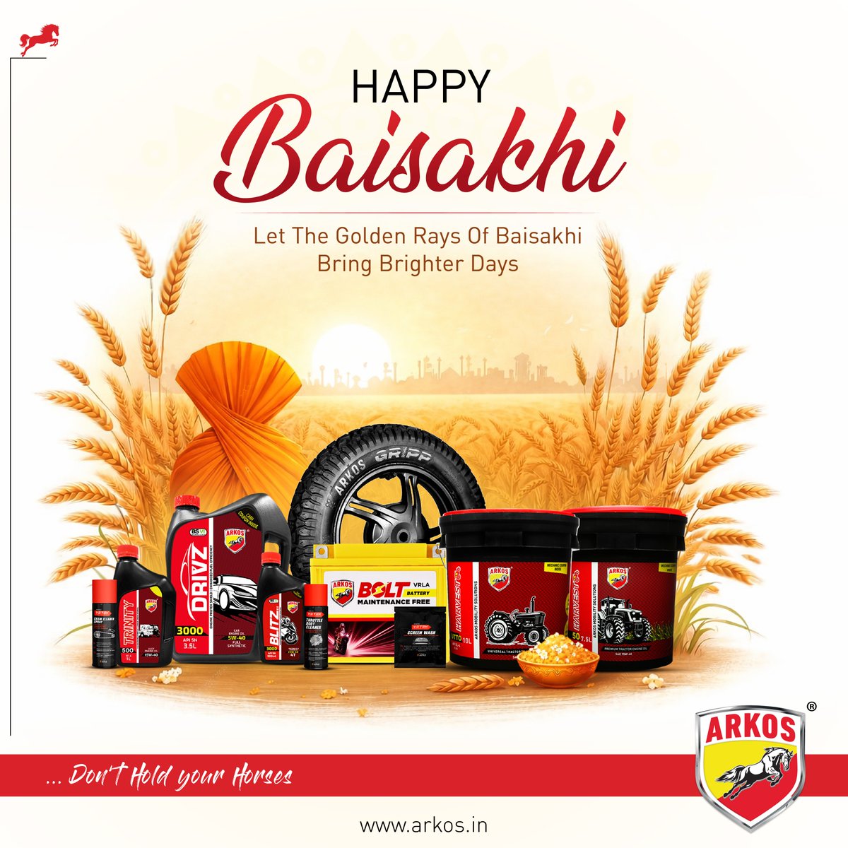 Arkosapar1's tweet image. Celebrate the spirit of Baisakhi with the power that drives every journey forward. From fields to roads, trust performance that keeps you moving without pause. Because progress never stops.

#Arkos #HappyBaisakhi #Arkos #DrivePower #HarvestSeason #EnginePerformance #TractorLife