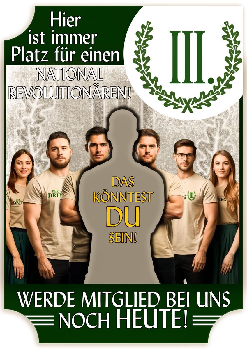 #DerIIIWeg #DerdritteWeg #IIIWeg #D3W #NRJ #NRS #Nationalrevolutionär #DeutscherSozialismus

DER III. WEG SP WESTERWALD/ TAUNUS:
Folgt uns bei Telegram!
t.me/derdrittewegwe…

Und bei X (Twitter)!
x.com/IIIWeg_SP_WT

Netzseite: 
der-dritte-weg.info/category/regio…