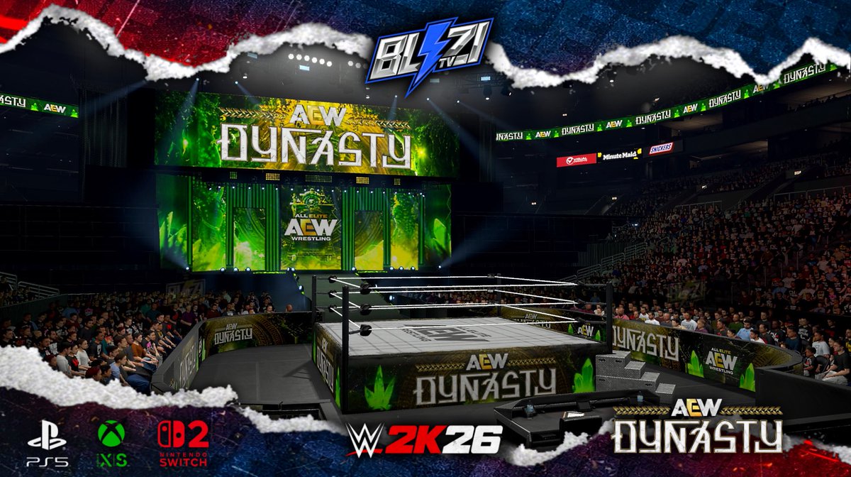 BliziTV's tweet image. 🚨 NEW UPLOAD ON #WWE2K26 COMMUNITY CREATIONS ! 

✭ #AEWDynasty ‘26 Arena (MOST ACCURATE)

➡️ Available on all consoles (PS5, XBox Series X|S &amp;amp; Nintendo Switch 2) in « Show » &amp;amp; « Arena » sections ! 

🔎 Search Tags : BliziTV - AEW - AEWDynasty26

ENJOY ‼️

#AEW #AEWonPrime