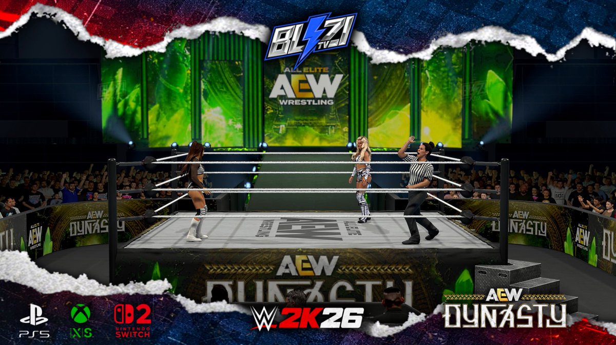 BliziTV's tweet image. 🚨 NEW UPLOAD ON #WWE2K26 COMMUNITY CREATIONS ! 

✭ #AEWDynasty ‘26 Arena (MOST ACCURATE)

➡️ Available on all consoles (PS5, XBox Series X|S &amp;amp; Nintendo Switch 2) in « Show » &amp;amp; « Arena » sections ! 

🔎 Search Tags : BliziTV - AEW - AEWDynasty26

ENJOY ‼️

#AEW #AEWonPrime