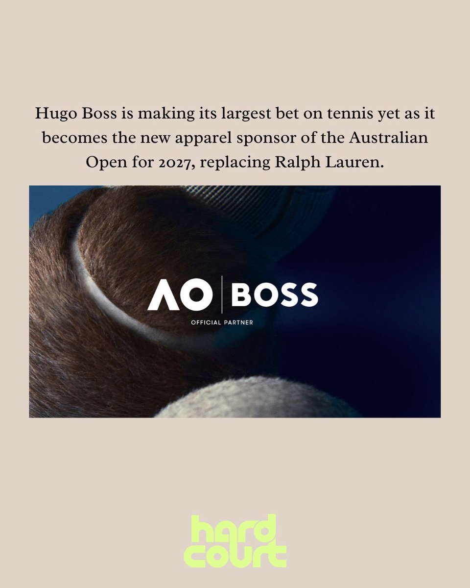 Another sign of the changing of the guard for tennis sponsorships: Hugo ...