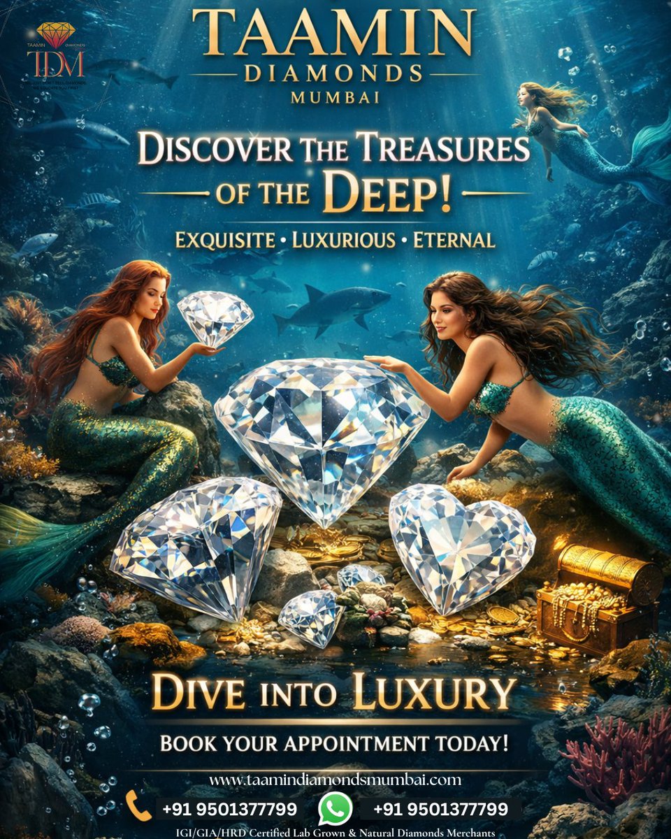 taamindiamonds's tweet image. Top Diamond Merchants in India

#jewellery #diamond #diamondsmerchants #taamindiamondsmumbai #franchiseopportunity #diamondring #beautifuldiamond #taamindiamondsmumbai #labgrowndiamonds #luxuryjewellerydesigns #sustainableluxury #diamondnecklace #diamondearrings #finejewellery