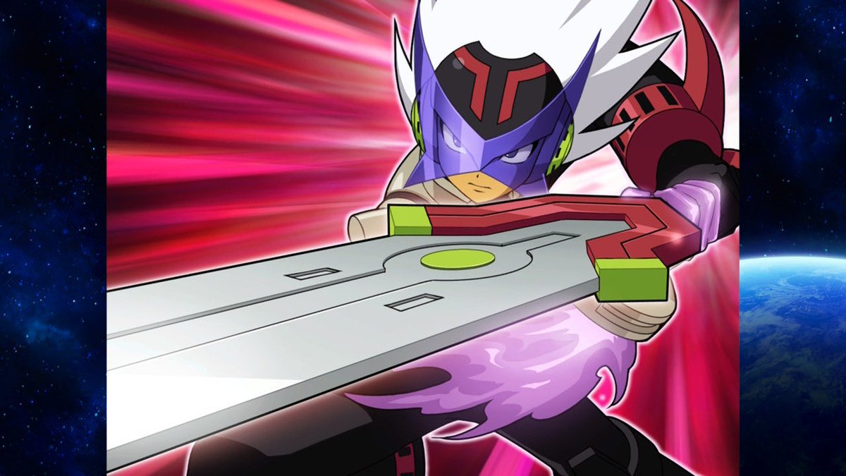 Planaris's tweet image. ブライソードのイラスト、1だけ耳の穴が無い……？ レイヤー非表示のまま納品しちゃった？
#流星のロックマン #NintendoSwitch