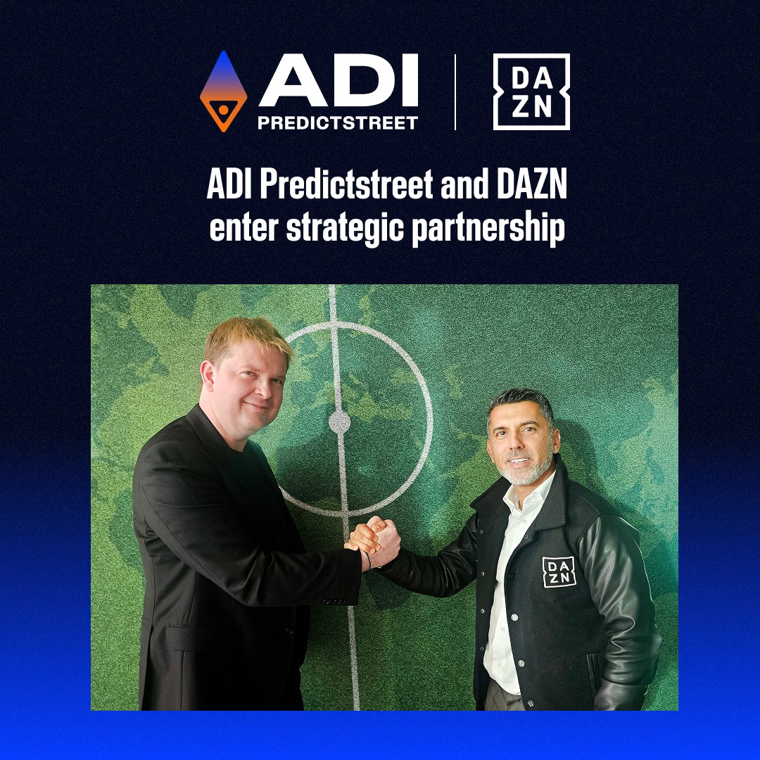 Predictstreet's tweet photo. ADI Predictstreet × @DAZN 
Real-time predictions, embedded into live sport.
A new era of fan engagement. https://t.co/KufKRq8M1y