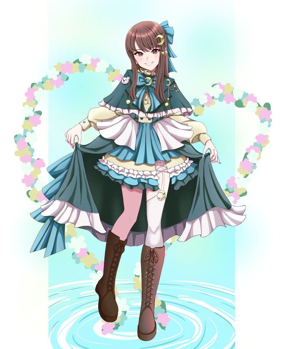 kokonoe910's tweet photo. ご縁がありまして、ご本人をモデルにキャラと衣装デザインとイラストの依頼頂いたので描かせて頂きました。
ご依頼ありがとうございました！ https://t.co/h16K9ilGDt