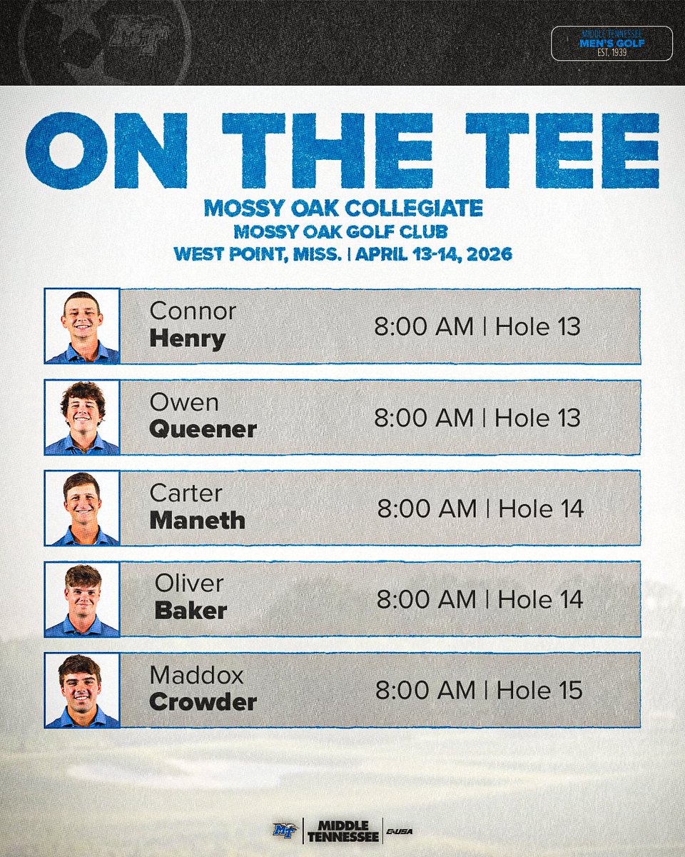 Middle Tennessee Men's Golf tweet media