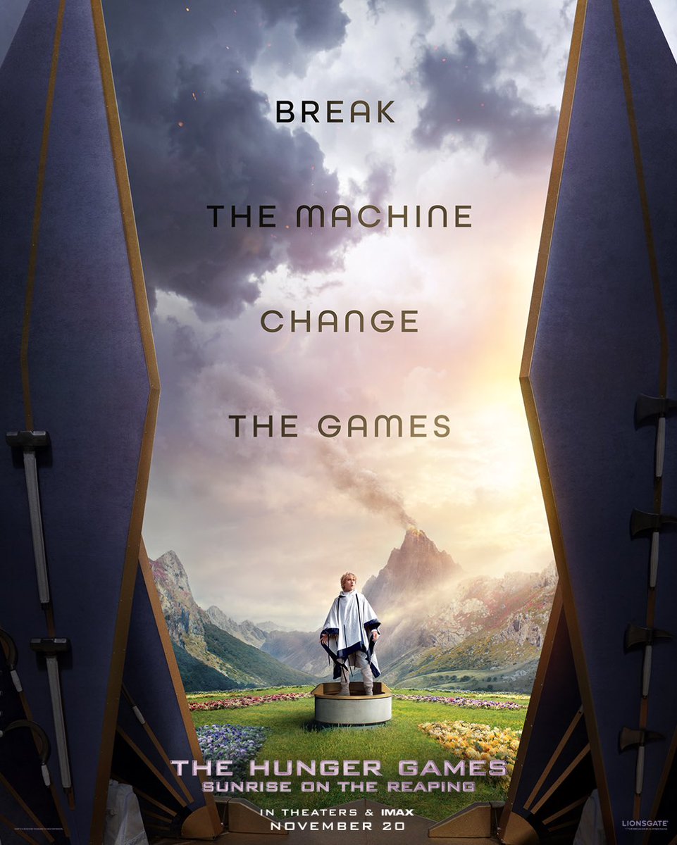 haymitch abernathy on the new poster for the film adaptation of sunrise on the reaping!