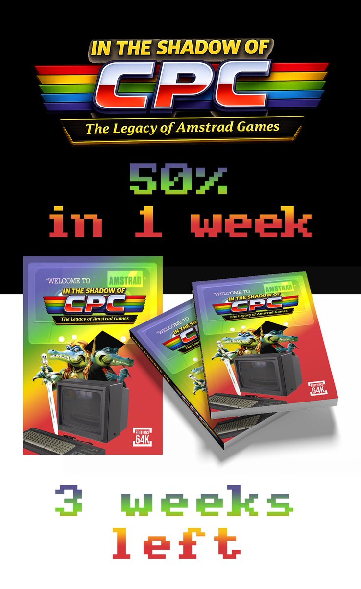 editions64K's tweet image. If you, too, grew up with the Amstrad CPC. 
👉 editions64k.fr/kickstarter #amstrad #amstradcpc #kickstarter #book