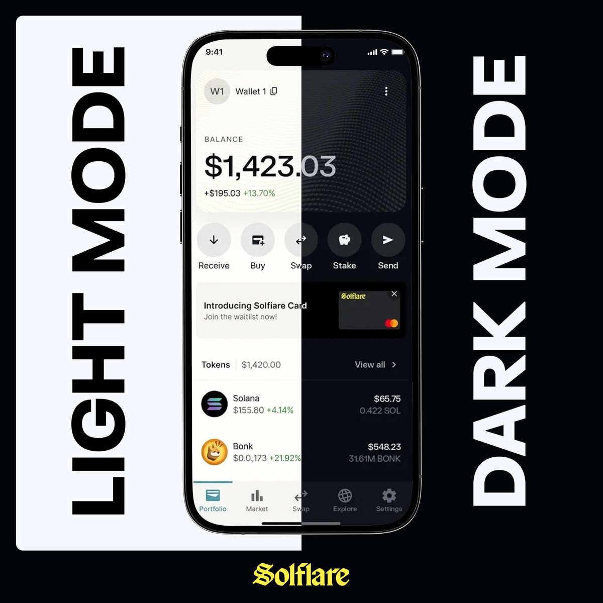 solflare's tweet photo. should we switch to light mode? https://t.co/oXQJzFyPxg