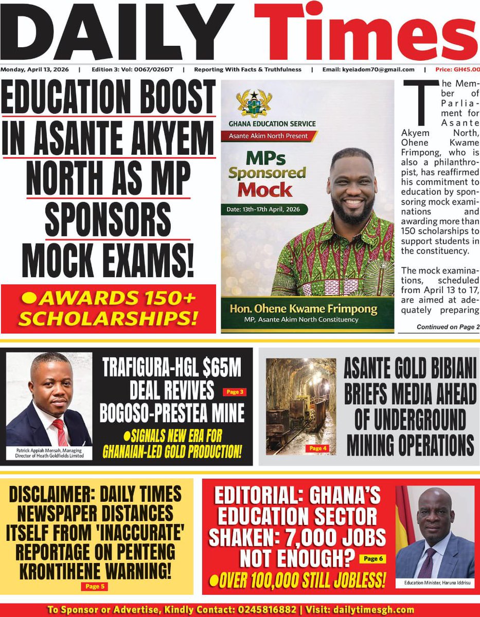 Hon. Ohene Kwame Frimpong, MP tweet media