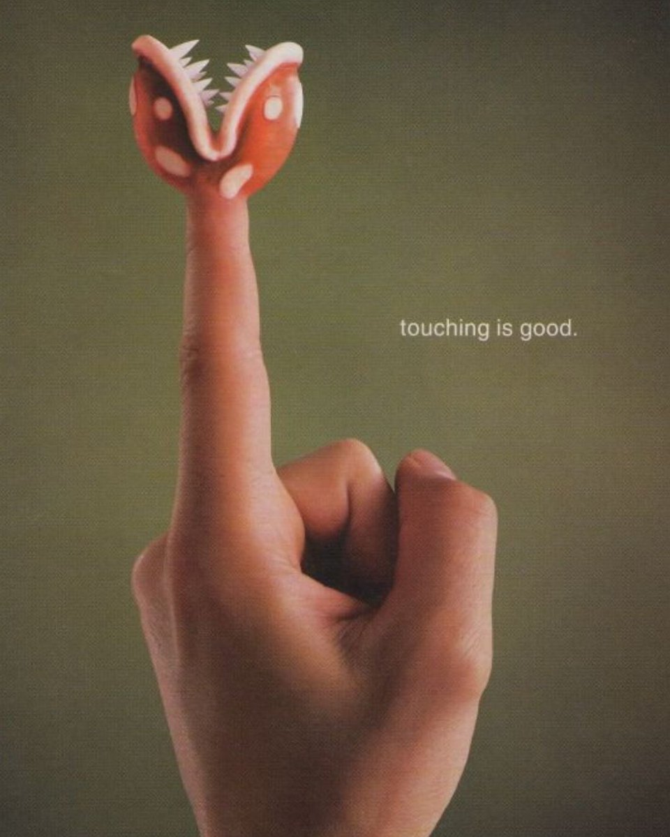 DKOldies's tweet image. What console do you think the "touching is good" campaign was for?
.
.
#ads #campaign #nintendo #nostalgia #touchingisgood #memories #retrogaming #early2000s #marketing #mario