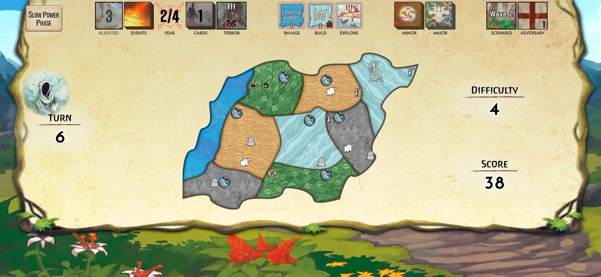 第２波は霧のとばりで勝利✨️

瀕死にさせて不安を稼ぐか、残り1HPだから先天能力で一網打尽にするか。。こちらがコントロールできるのが陰湿で最高🤗

I saved Spirit Island from the Invaders! #SpiritIsland