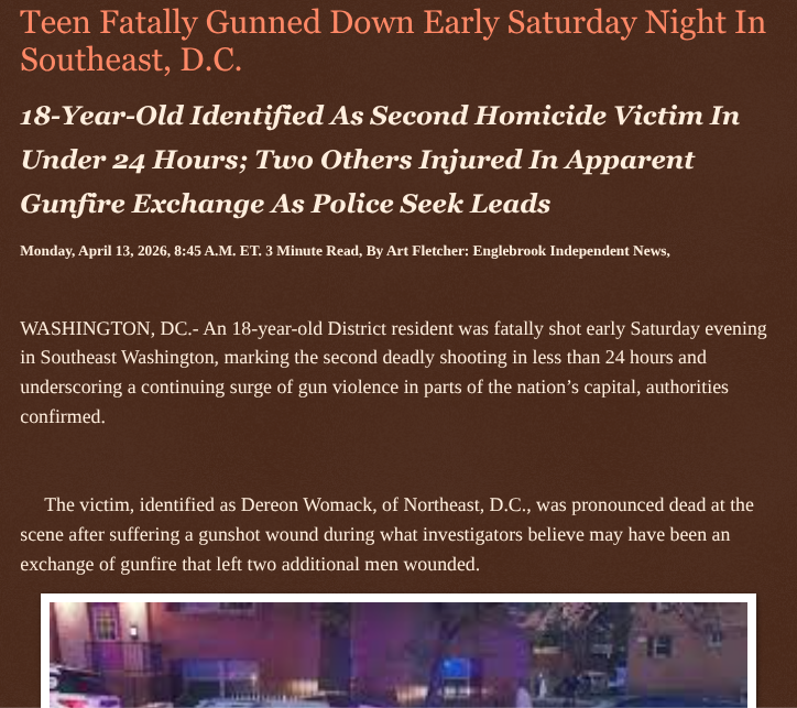 ArtFletcher9's tweet photo. Teen Fatally Gunned Down Early Saturday Night In Southeast, D.C. https://t.co/X6ImLa3NXQ via @Englebrooknews #WashingtonDC #SoutheastDC #fatal #shooting #homicide #investigation #teen #fatally #gunneddown @wireless_step @HRG_Media @LodiNJNews @Fordmb1953 @SarahGeving1 @Shannon96574094 @DanCook26214426 @Daytobehappy @janninereid1 @gator4kb18 @TrumpWasRite2 @KathyKbrose @RobGerundo @JimBobW49