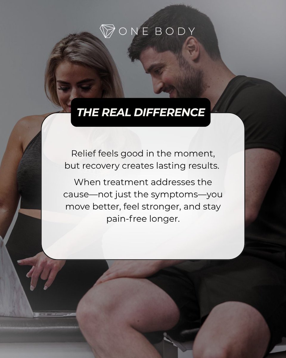 onebodyldn's tweet image. Quick relief might feel good in the moment, but lasting recovery is what keeps you moving long-term.

Understanding the difference helps you make better decisions for your body and avoid the same injuries coming back

#RecoveryMatters #PhysioEducation #LongTermHealth #OneBodyLDN