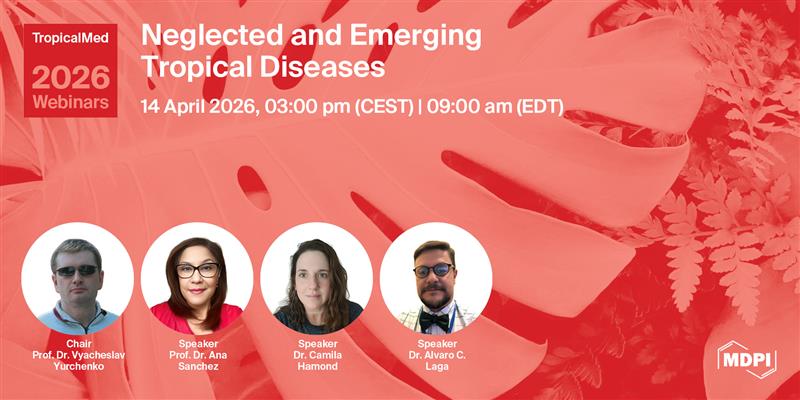 ZDiseases's tweet image. ⏰One day until #webinar starts! 

Hosted by our colleagues at @TropicalmedMDPI🌴

🦠Title: Neglected and Emerging Tropical Diseases
🗓️Date: 14 April 2026 | 15:00 CEST
👑Chair: Prof. Vyacheslav Yurchenko

Registration: sciforum.net/event/tropical…

#Zoonoses #tropicalmedicine #disease