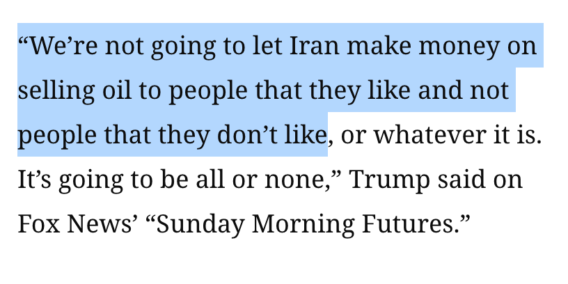 Here's Trump projecting again.

When he favors red states over blue states, it's OK.