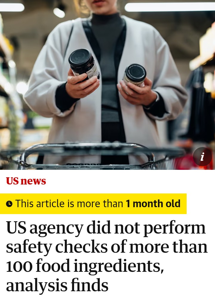 haenmar's tweet photo. FOOD SAFETY INFO:
#US AGENCY DID NOT PERFORM SAFETY CHECKS OF MORE THAN 100 FOOD INGREDIENTS, ANALYSIS FINDS
Read more
https://t.co/Y5E3OR8BAY
#HIDAC #Jakim #KKM #ハラール #할랄 #Halal #MHMS #HAS #MS1500 #FSMS #GMP #HACCP #MeSTI #BeSS #HomeBasedFood #FoodSafety #theguardian https://t.co/7oZFyL6TAg