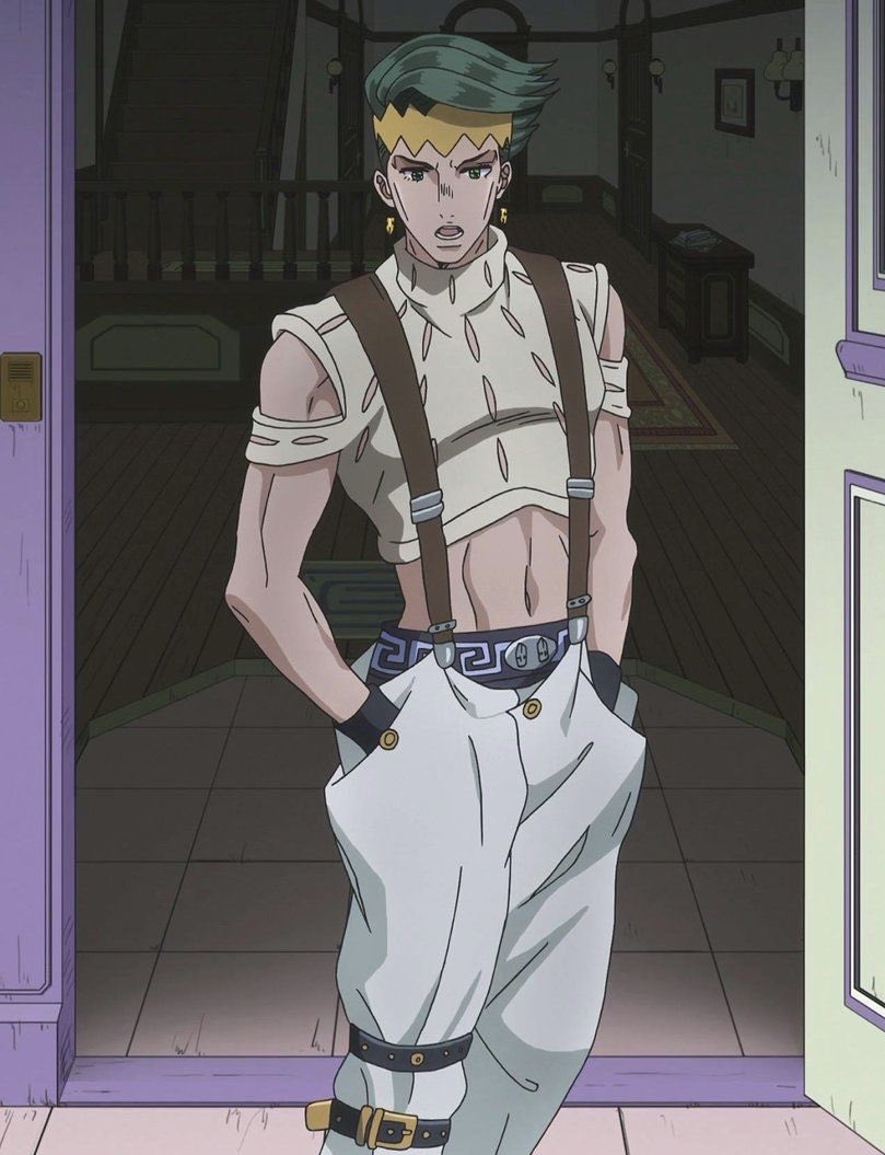 haitaniwhor3's tweet photo. who has the best drip in JJBA and why is it Kishibe Rohan https://t.co/twElVZ2O2e
