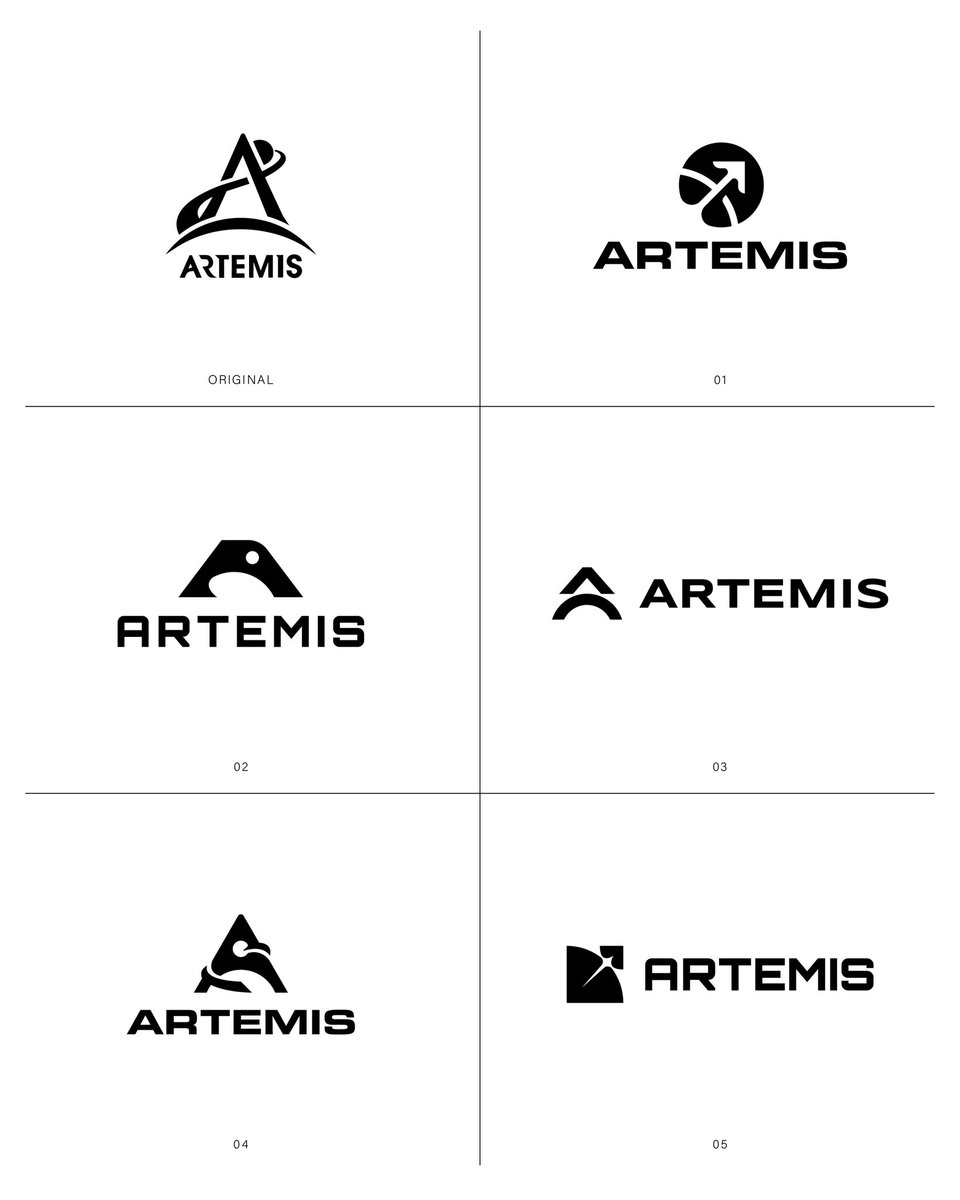 kc_logos's tweet photo. NASA Artemis Logo Concepts https://t.co/8jrrItJ54Z