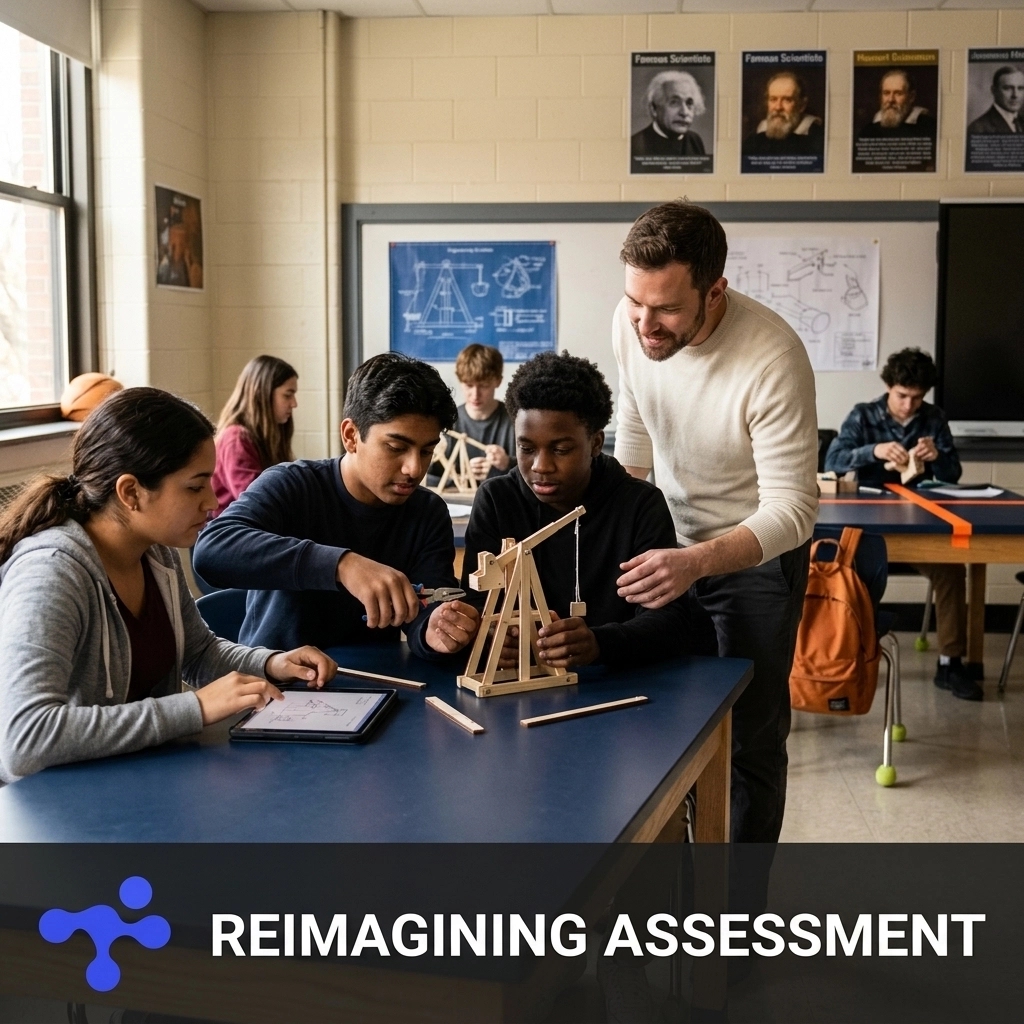 teachcraftio's tweet image. High-stakes testing is crumbling in MA and NY. Finally.

But "no test" shouldn't mean "no rigor." We’re shifting from data points to human potential. 

TeachCraft bridges the gap. AI-powered PBL that proves learning without the burnout.

#PBL #Assessment #TeachCraft