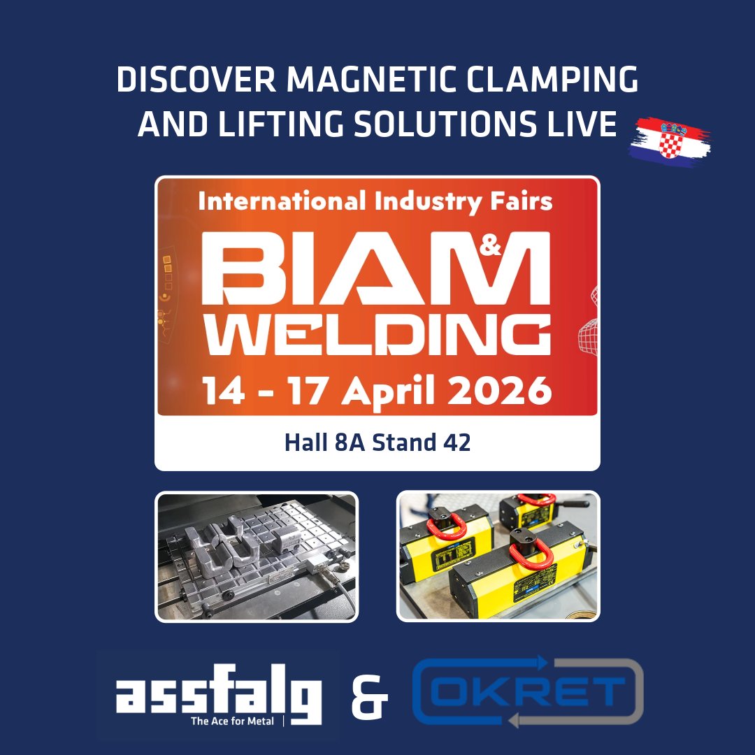 AssfalgMetal's tweet photo. 📍 Assfalg &amp; Okret at BIAM &amp; WELDING 2026 in Croatia (Hall 8A, Stand 42): Focus on modern manufacturing! After several stops, we are resuming our international trade fair tour – this time with a stop in Zagreb (Croatia) from 14 to 17 April. 
#BIAM2026 #WELDING2026 https://t.co/qSUmD5Llyx