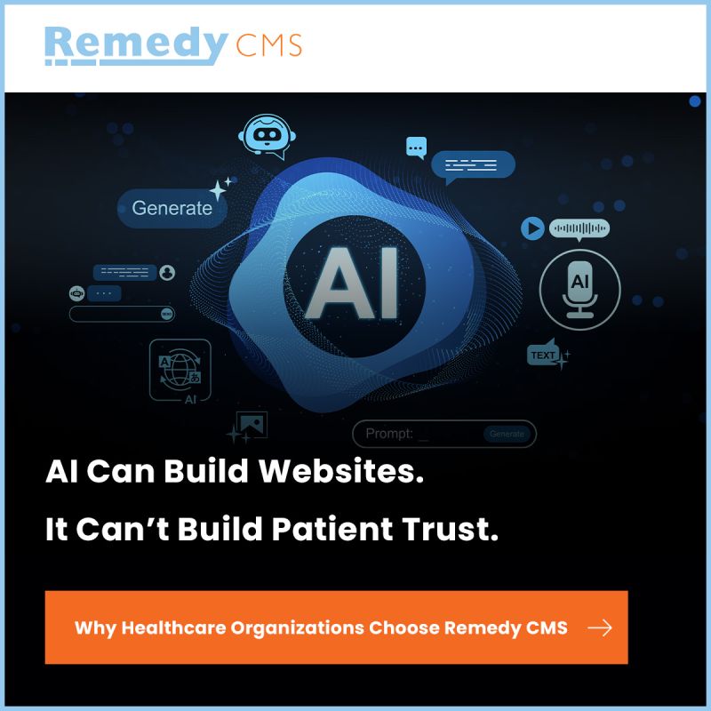 edreamz's tweet photo. AI is changing web design — fast.

Templates are smarter. Content is faster. Development cycles are shorter.
But in healthcare… that’s not enough.

AI can generate a website.
It can’t ensure:
 • HIPAA-conscious architecture
 • Seamless integrations with scheduling + patient systems
 • Scalable structures for multi-location growth
 • A true patient-first experience
 • The level of trust patients expect when choosing care

Because in healthcare, your website isn’t just a marketing tool — it’s often the first impression of your care.

If it feels generic, confusing, or impersonal, trust is lost before a patient ever walks through the door.

That’s where custom development still matters.

As AI lowers the barrier to entry, the real differentiator isn’t speed — it’s strategy, structure, compliance… and trust.

Healthcare organizations don’t just need a website.
They need a digital foundation that builds confidence, protects patient data, and supports long-term growth.

That’s why purpose-built platforms like Remedy CMS continue to lead — combining AI-ready performance with the depth of custom development.

AI is a powerful tool.
But in healthcare, it works best when paired with experienced developers who understand what’s at stake.

👉 The future isn’t AI vs. custom development.
 It’s AI-powered, custom-built ecosystems designed to earn patient trust.

https://t.co/2Q9SHofYGO

#HealthcareMarketing #WebDesign #AI #DigitalHealth #RemedyCMS #PatientExperience #HealthIT