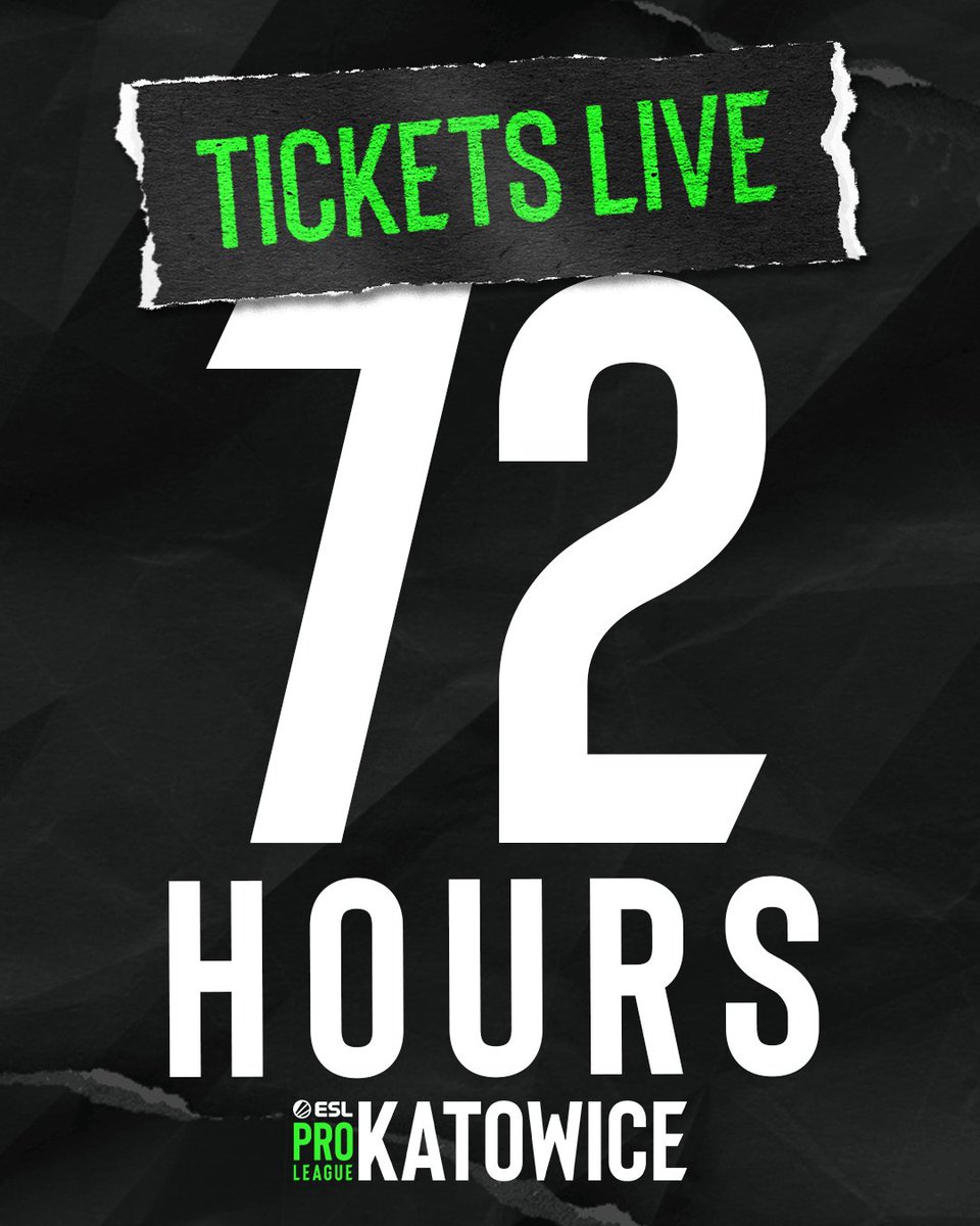 ESLCS's tweet image. Just 72 hours remain until #ESLProLeague Katowice tickets go LIVE 🇵🇱